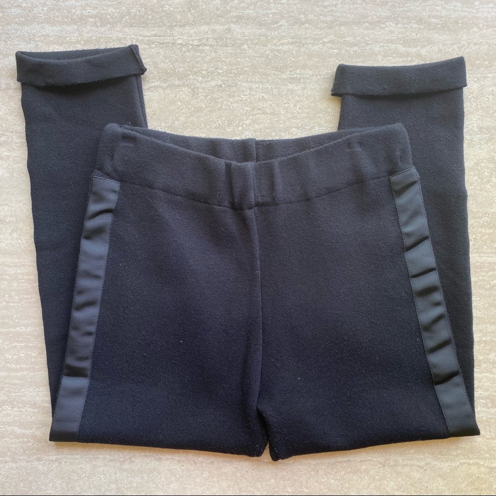 Zara Knit Pull on Pants With Tuxedo Stripe